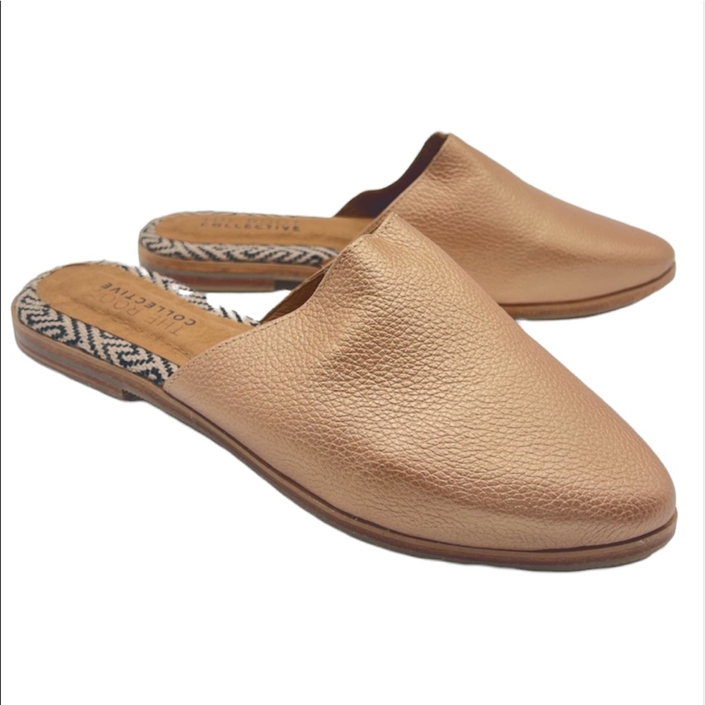 The Root Collective Rose Gold Mules